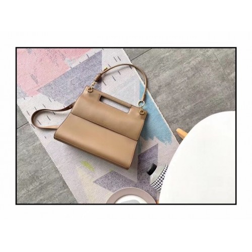 Голяма кожена чанта през рамо GIVENCHY Whip 37101 цвят кайсия