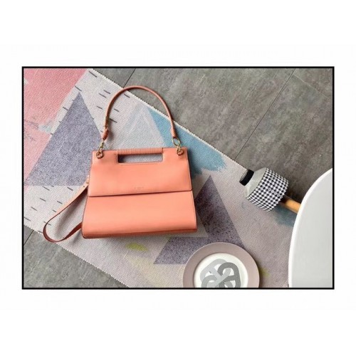 Голяма кожена чанта за рамо GIVENCHY Whip 37101 розова