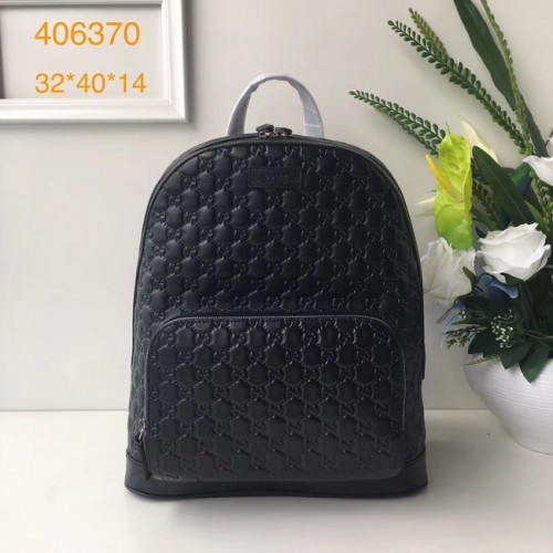 Кожена раница GUCCI GG Soho 406370 Черна