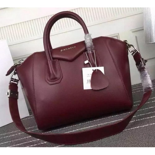 Givenchy Antigona чанта от телешка кожа G66552 бордо