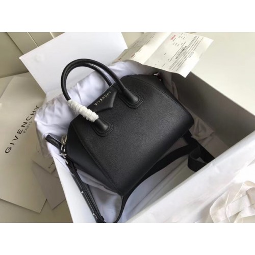 Малка чанта Givenchy Antigona от телешка кожа с къси ръкави BB0511 черна