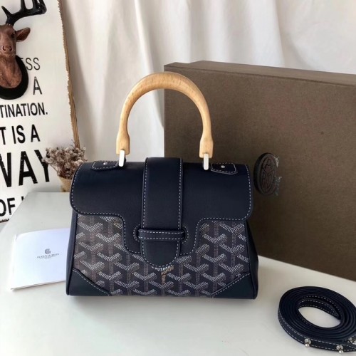Мини чанта от телешка кожа Goyard 9955 тъмносиня