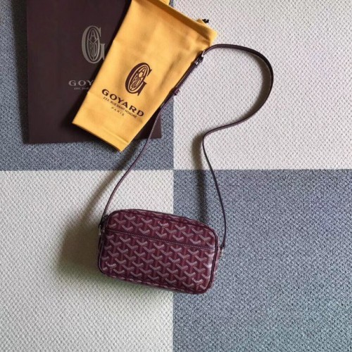 Чанта за през рамо Goyard от телешка кожа 6788, цвят вино