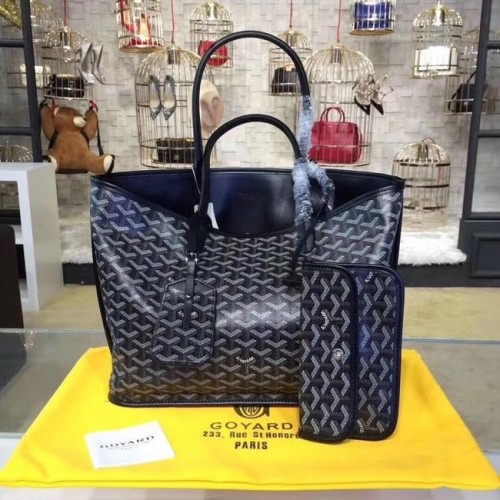 Чанта тип „тоут“ от телешка кожа Goyard 20207, кралско синьо