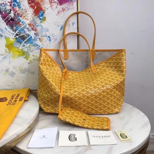 Чанта тип „тоут“ от телешка кожа Goyard 20207 жълта