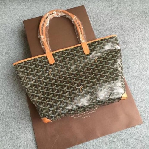 Чанта от телешка кожа Goyard 6788 кафява