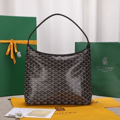 Чанта хобо от телешка кожа Goyard G9983 черна