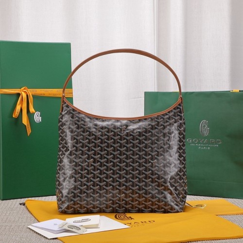 Чанта хобо от телешка кожа Goyard G9983 кафява