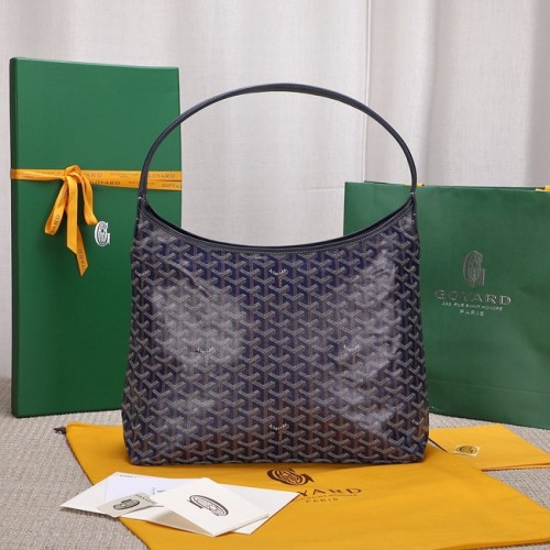 Чанта хобо от телешка кожа Goyard G9983 в тъмносиньо