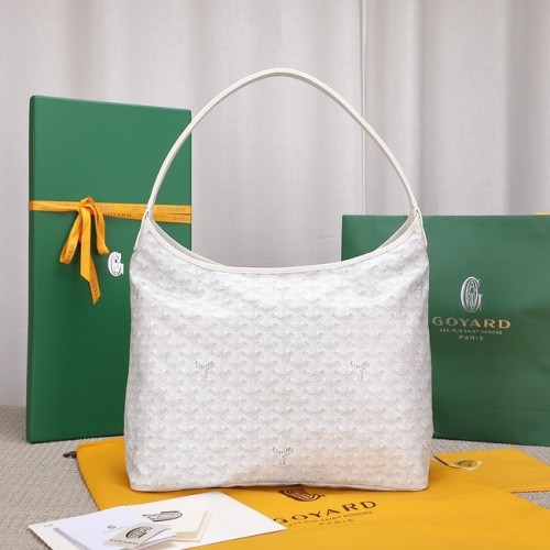 Чанта хобо от телешка кожа Goyard G9983 бяла