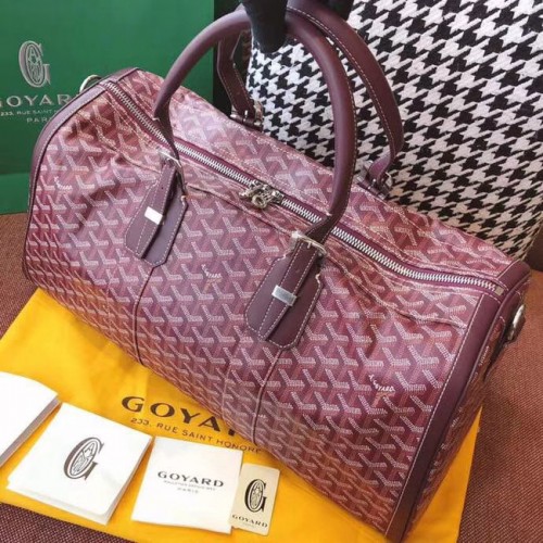 Пътна чанта Goyard Canvas 6958, цвят вино