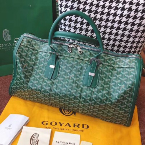 Пътна чанта Goyard Canvas 6958 зелена
