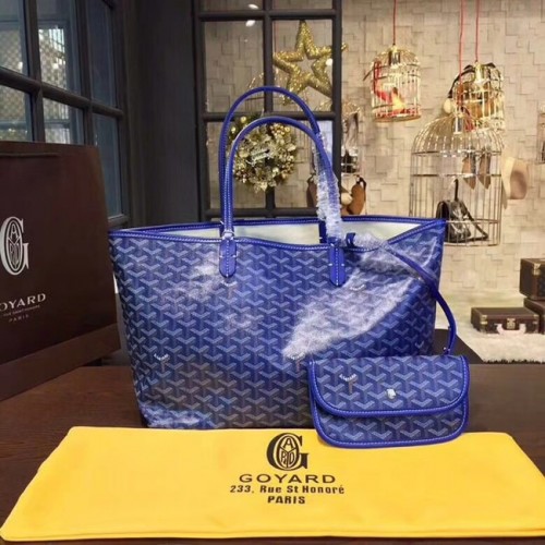 Чанта Goyard Y Doodling от телешка кожа 36987 синя