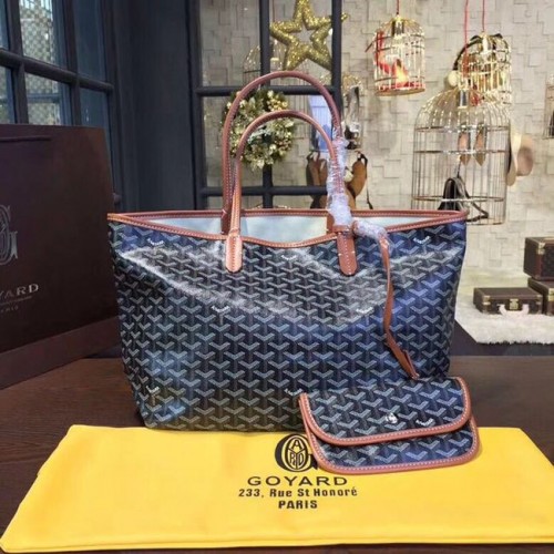Чанта Goyard Y Doodling от телешка кожа 36987 тъмносиня