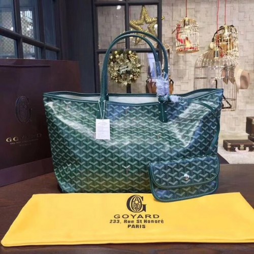Чанта тип „тоут“ от телешка кожа Goyard Y Doodling 36987 зелена