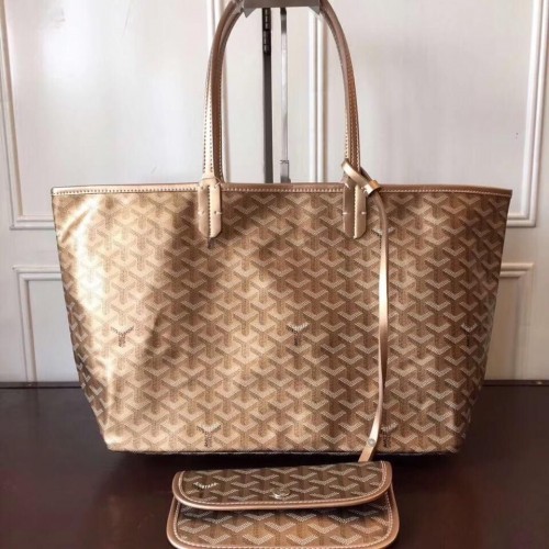 Чанта Goyard Y Doodling от телешка кожа, 7902 златиста