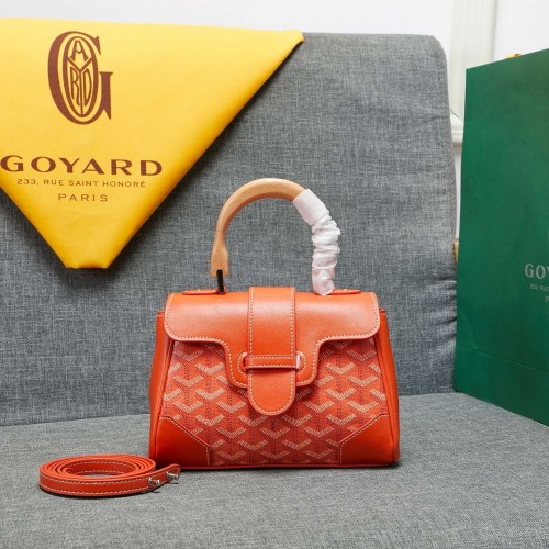 Чанта Goyard Y Doodling от телешка кожа 99588 оранжева