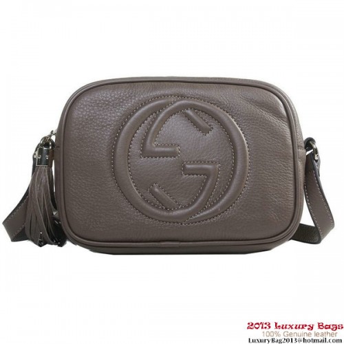 Кожена диско чанта Gucci 308364 A7M0G 5311 Soho Lilac