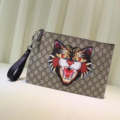 Чанта Gucci с принт на Angry Cat GG Supreme 473904 Angry Cat