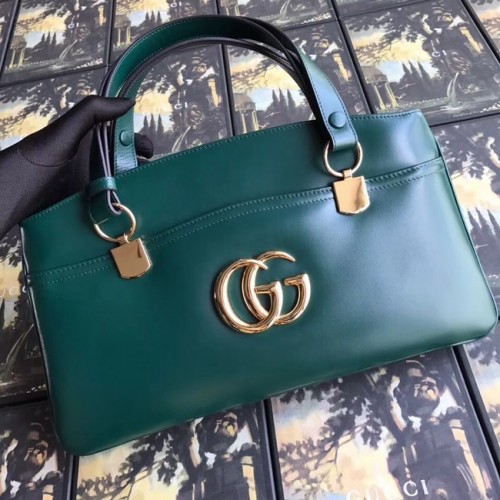 Чанта Gucci Arli с голяма горна дръжка 550130 зелена