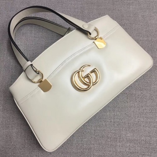 Голяма чанта с горна дръжка Gucci Arli 550130 бяла
