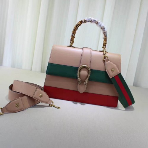 Чанта Gucci Bamboo Smooth Leather с горна дръжка 17410