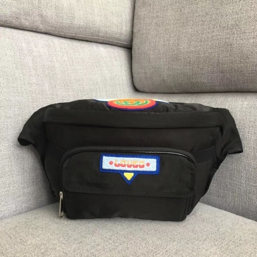 Чанта за колан Gucci с нашивка Gucci 80s 536842 черна