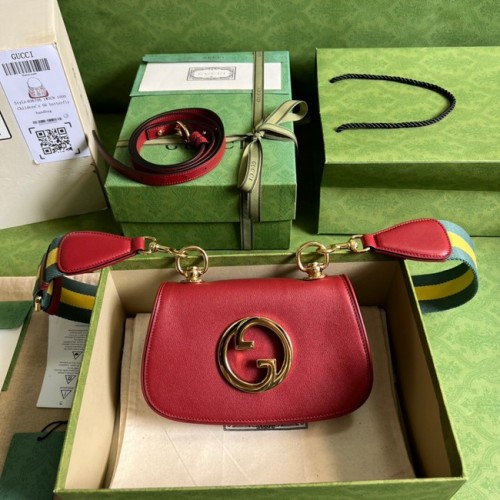 Мини чанта Gucci Blondie 698643 Бордо