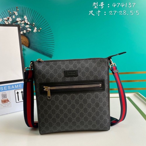 Чанта през рамо Gucci Canvas 474137 черна