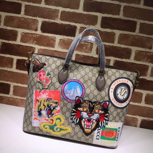 Чанта Gucci Canvas Tote 474085 кафява