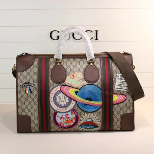 Мека чанта за път Gucci Courrier GG Supreme 459291 кафява