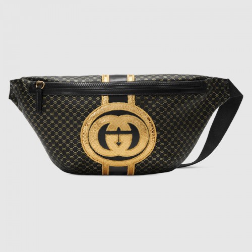 Оригинална чанта за колан Gucci-Dapper Dan 536416 черна