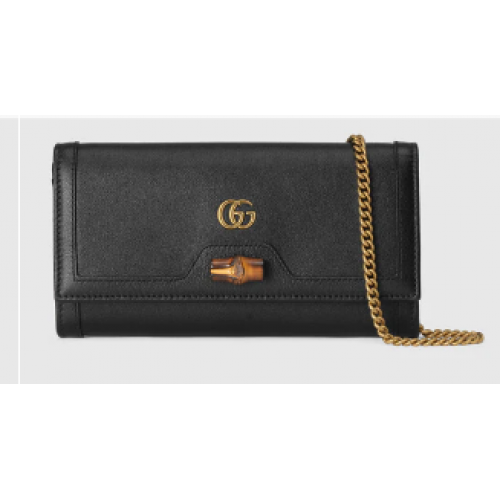 Портфейл Gucci Diana с верижка и бамбук 658243 черен