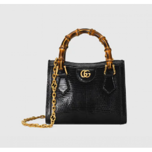 Мини чанта Gucci Diana Lisher 675800 черна