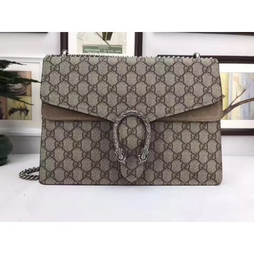 Чанта през рамо Gucci Dionysus GG Supreme Canvas 403348 каки