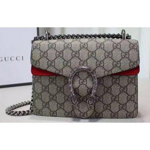 Чанта за рамо Gucci Dionysus GG Supreme 421970 червена