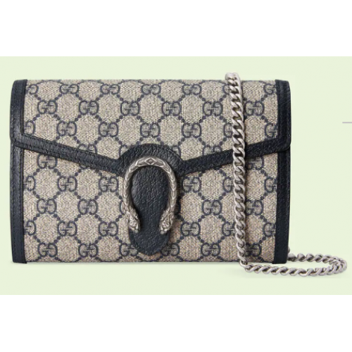 Портфейл Gucci Dionysus GG с верижка 401231 син
