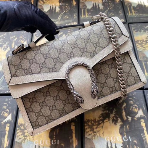 Чанта Gucci Dionysus GG с горна дръжка 621512 бяла