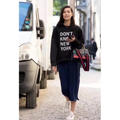 Кожена чанта Gucci Dionysus с горна дръжка 448075 черно-зелено-червено