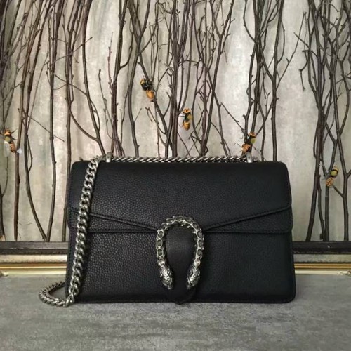 Чанта за през рамо Gucci Dionysus Lichee средна 400249 черна