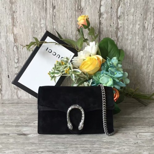 Мини чанта през рамо Gucci Dionysus от велур 476432C черна