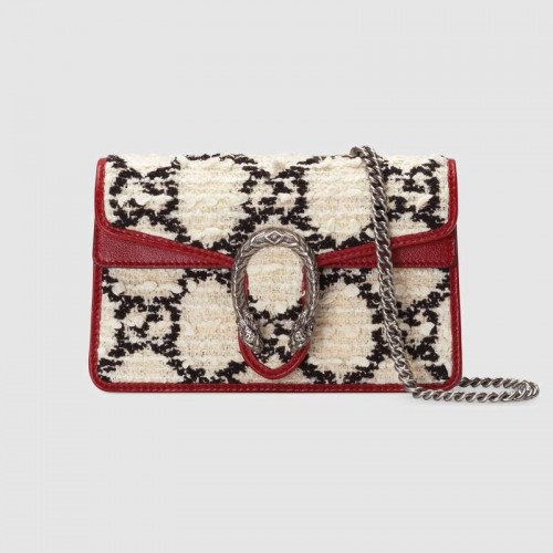 Чанта за през рамо Gucci Dionysus Super Mini 476432 бяла