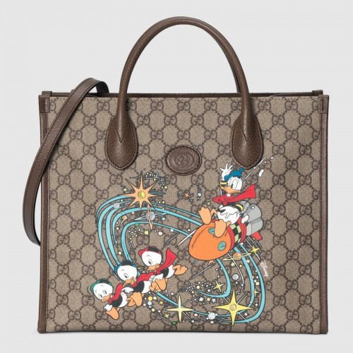 Чанта тип „тоут“ Gucci Disney x Gucci Donald Duck 648134 кафява