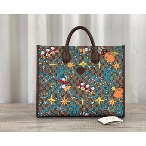 Оригинална кожена чанта Gucci Donald Duck 650037