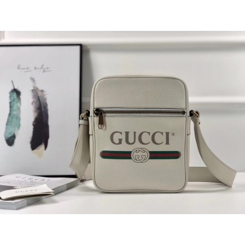 Чанти през рамо от телешка кожа Gucci GG 523691 бели