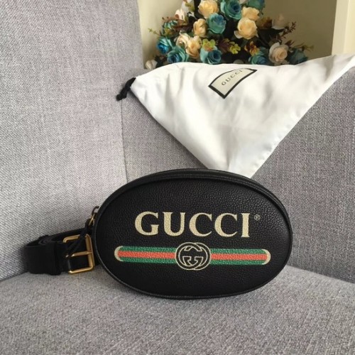 Чанта за колан Gucci GG от телешка кожа 476434 черна