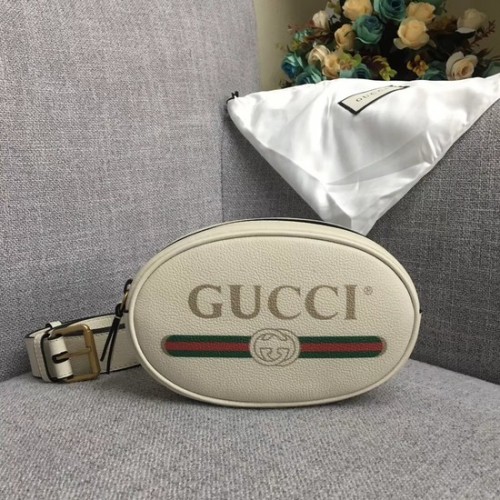 Чанта за колан Gucci GG от телешка кожа 476434 бяла