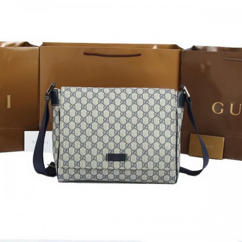 Малка чанта през рамо Gucci GG Canvas 146236 Синя