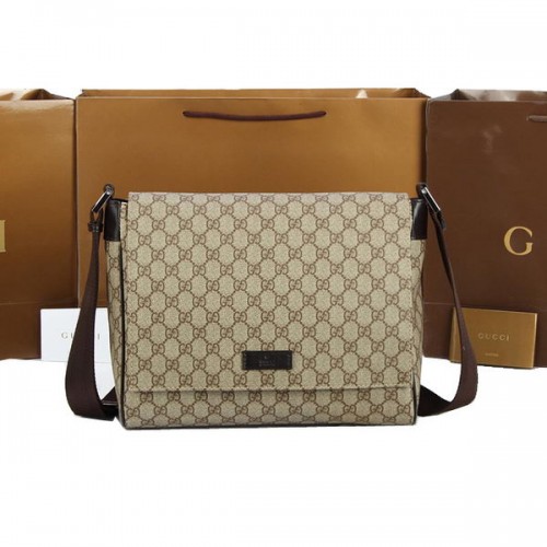 Малка чанта през рамо Gucci GG Canvas 146236 Кафява