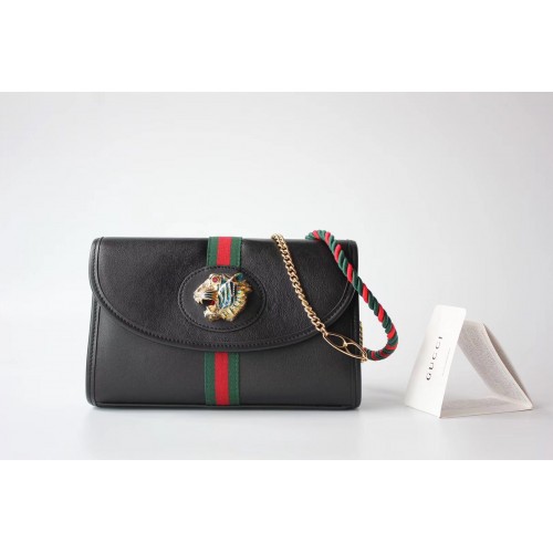 Кожена чанта за рамо Gucci GG 570145 черна